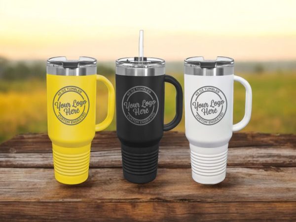 40 oz tumblers custom engraved with logo