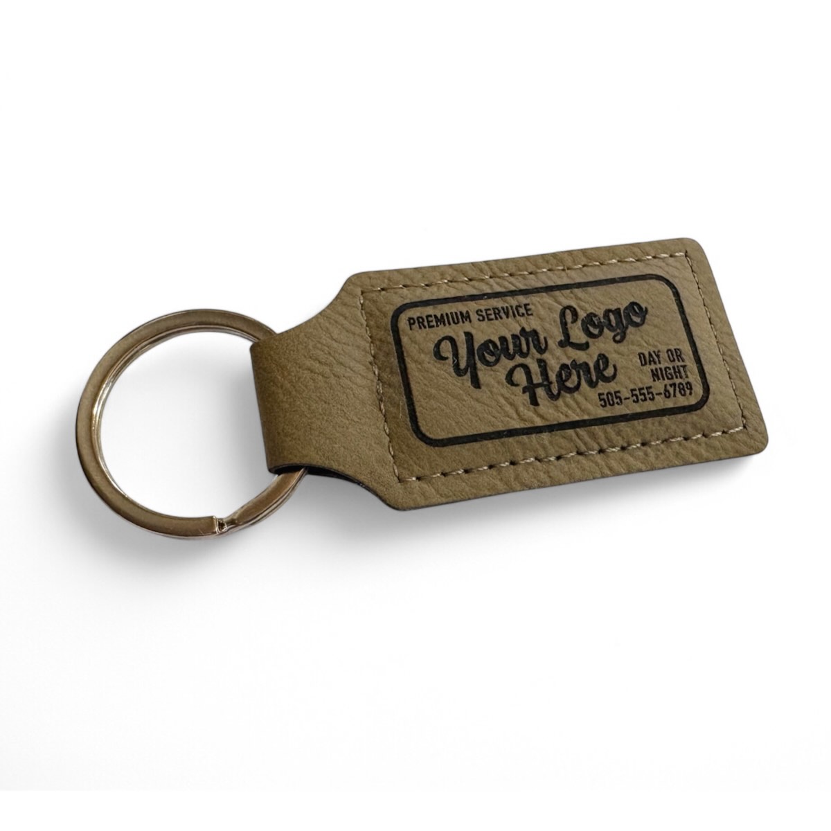 custom engraved leatherette keychain
